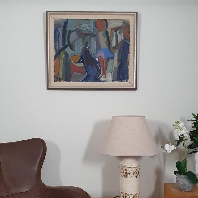 Mid-Century Modern Gösta Falck, In the Circus, 1962, Oil on Canvas For Sale - Image 3 of 18