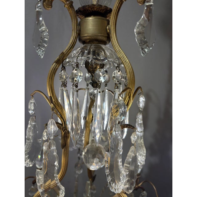 Antique Italian Crystal Chandelier For Sale - Image 11 of 14