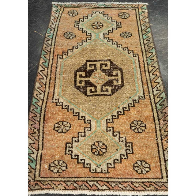 Turkish Mini Rug Oriental Hand Knotted Vintage Rug 1'8" x 3' #21097 Explore a curated collection of hallway runners, wool...
