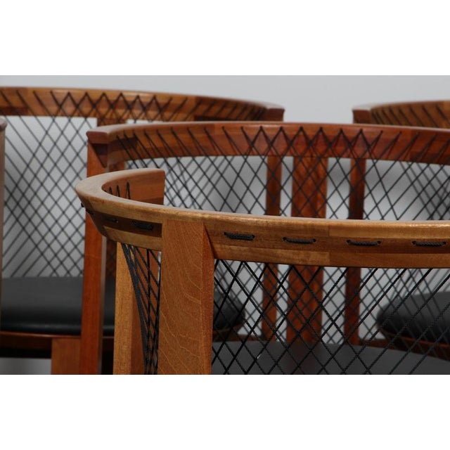 String Chairs attributed to Niels Jørgen Haugesen for Tranekær Furniture, 1980s, Set of 8 For Sale - Image 9 of 10