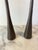 Contemporary Pair Rustic Forged Iron Candlestick Holders With Mixed Metal Rings Luis Marquez Sekoya Originals For Sale - Image 3 of 6