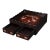 Vintage Rosewood Square Tray With Drawers & Mother-of-Pearl Deer & Crane Inlay For Sale