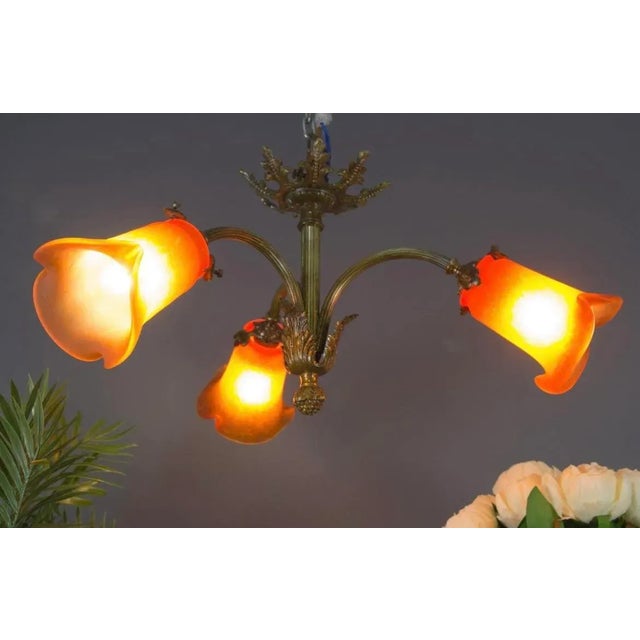 Small, Louis XVI 1930s French-Style Ceiling Light. All New Wiring. Beautiful For Sale - Image 4 of 9