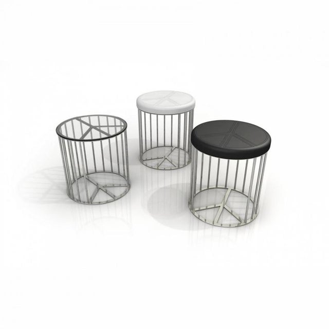 Pace Pouf in Powder-Coated Aluminum by Altreforme For Sale - Image 6 of 10