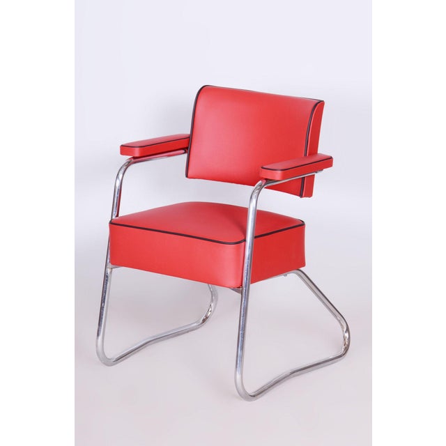 German Bauhaus Armchair in Leather attributed to G. Rohde for Mauser, 1930s For Sale - Image 12 of 12