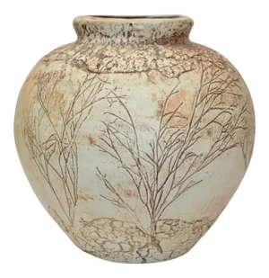 Malaysia Earthenware Handcrafted Brown & Taupe Glaze Bud Weed Vase Pottery 1980