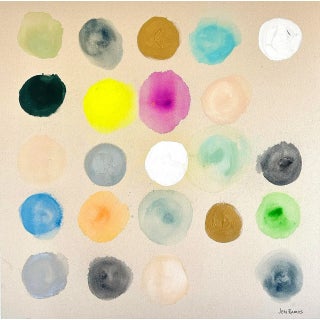 "Happiest When I'm With You"" Contemporary Original Abstract Mixed-Media Painting by Jen Ramos For Sale