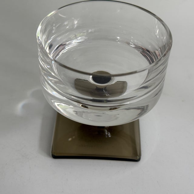 Berlin Smoked Foot Shot Glass by Georg Jensen for Rosenthal Studio Line, 1960s, Set of 6 For Sale - Image 6 of 7