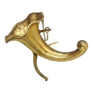 Folding Bouquet Holder Circa 1800 Gilt Brass For Sale
