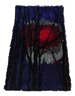 Mid-Century Tapestry Rya Wool Rug, 1960s