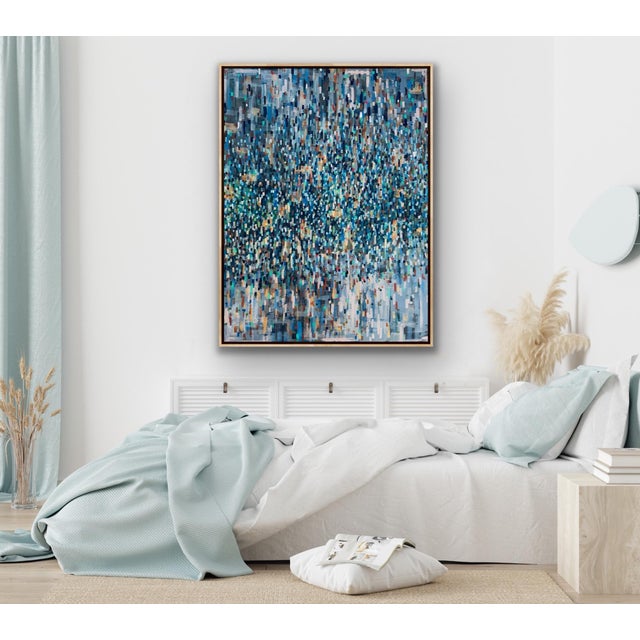 This colorful abstract painting can be hung in any direction and will suit a wide variety of decor
