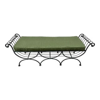 Vintage Wrought Iron Window Bench For Sale