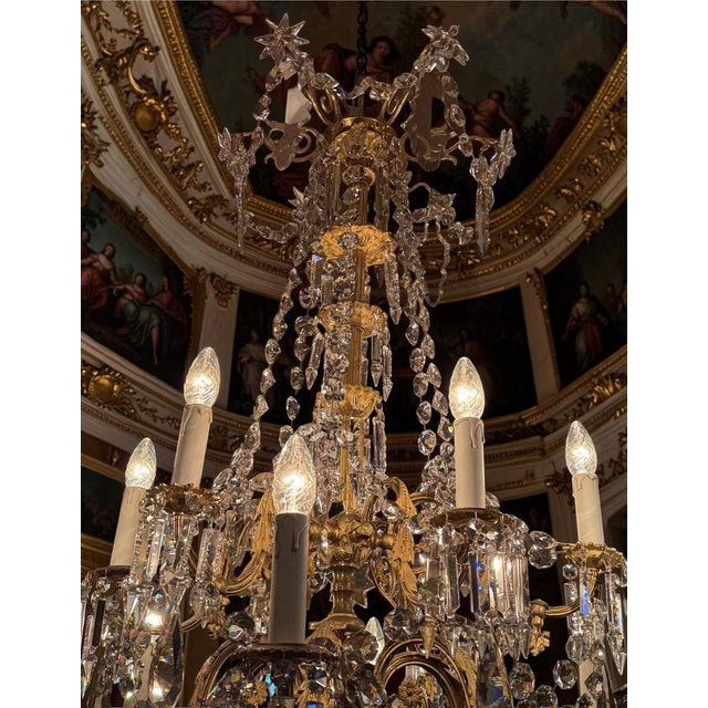 Antique French Chandelier, 1870 For Sale - Image 3 of 14