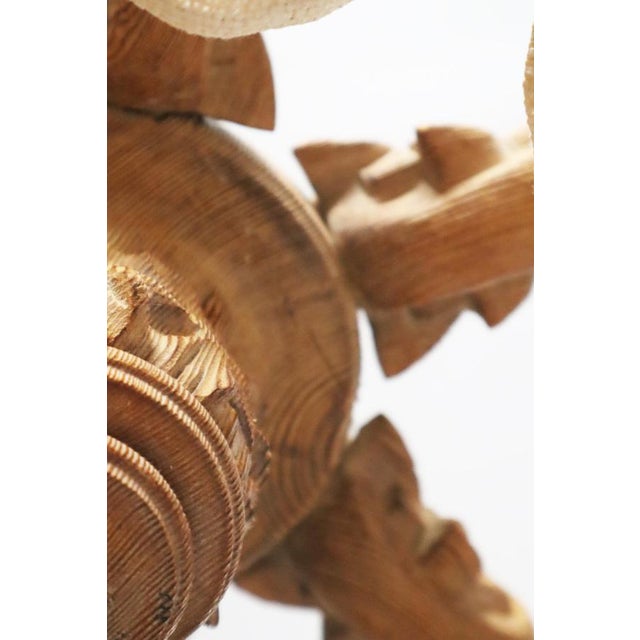 Hand-Carved Pinewood Chandelier with Grapes, Germany 1970s For Sale - Image 15 of 18