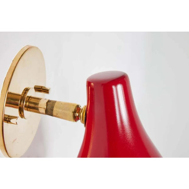 Gino Sarfatti Model #10 Sconces in Red for Arteluce - a Pair For Sale - Image 12 of 12