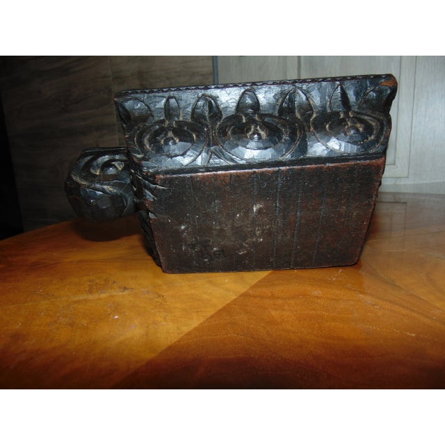 Wood Antique Carved Wooden Shelf For Sale - Image 7 of 9