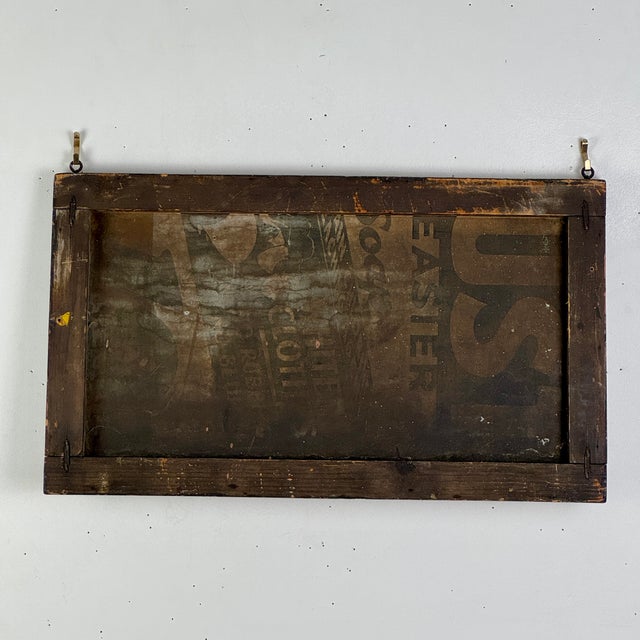 Early 20th Century Seamstress Tin in Wood Frame Trade Sign "Dress Making Alteration Remodeling..." For Sale In New York - Image 6 of 8