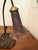 1980s 1980s Tulip Shaped Glass Lamp With Lilypad Metal Base For Sale - Image 5 of 7
