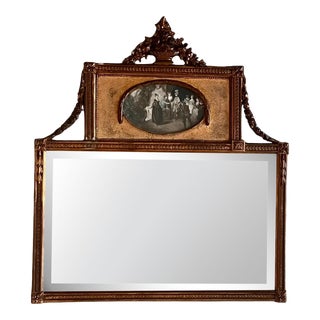 19th Century Trumeau Rectangular Wall Mirror For Sale