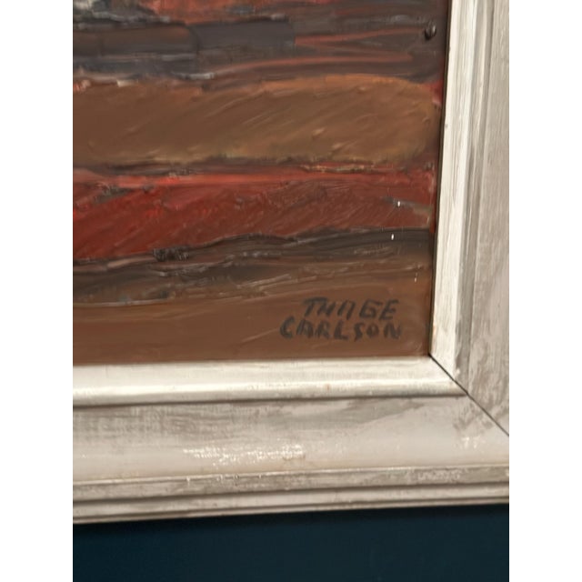 Thage Carlson, Rustic Landscape, 1960s, Oil on Panel For Sale - Image 7 of 18