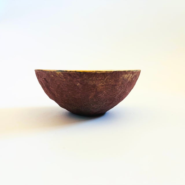 Mid-Century Modern MCM Triangular Pottery Bowl For Sale - Image 3 of 9