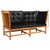 Black Two-Seat Sofa in Beech and Leather by Børge Mogensen for Fritz Hansen For Sale - Image 8 of 8