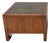 Mid-Century Modern Harry Lunstead Style Wood Cabinet Side Table With Etched Metal Top For Sale