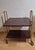 Vintage Tea Trolley with Metal Frame with Wheels and Formica Floors with Mahogany Veneer on the Back, 1970s For Sale - Image 11 of 11