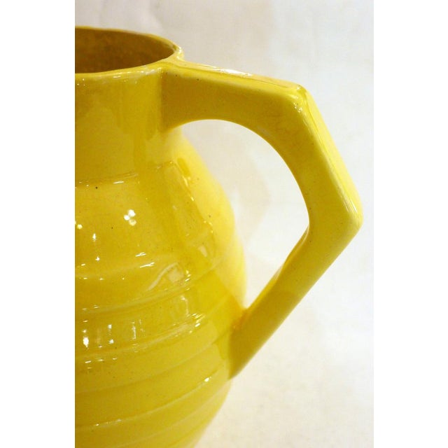 Art Deco Yellow Pitcher from Faïence d'Orchies, France, 1950 For Sale - Image 11 of 12