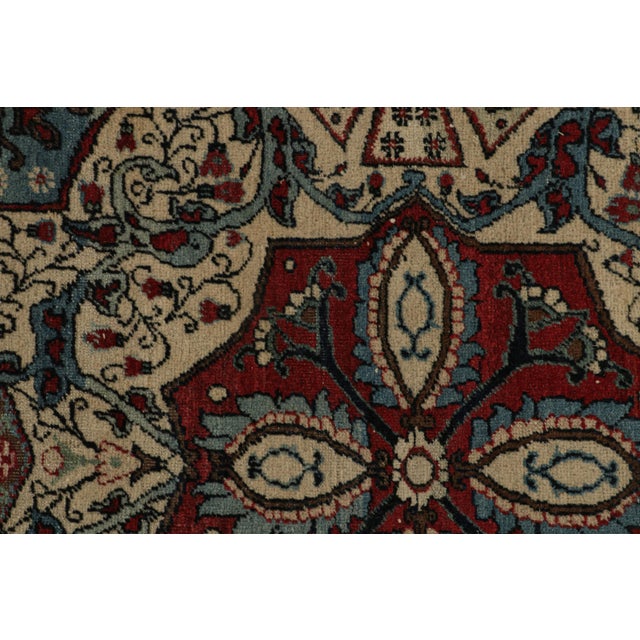 Rug & Kilim Antique Persian Tabriz in Classic Red, Blue and Cream Colors From Rug&Kilim For Sale - Image 4 of 7