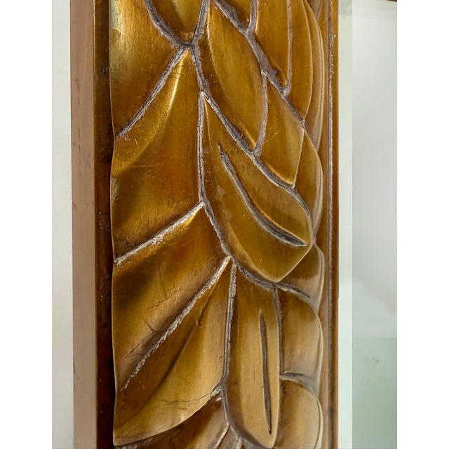 Vintage Overscale Carved Lacquered Beveled Mirror, Decorative and Impressive For Sale In Miami - Image 6 of 10
