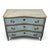 Swedish neo-Rococo chest of drawers finished in a blue with a beautiful patina. All three drawers are delicately concave...