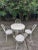 White Garden Table and Chairs, Set of 5 For Sale - Image 8 of 8