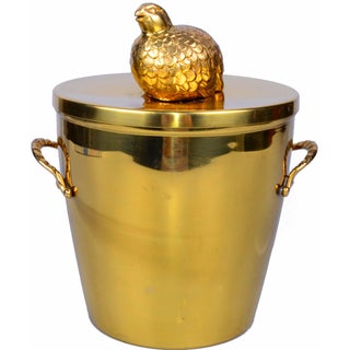 Signed Brass Georges Briard Ice Bucket For Sale
