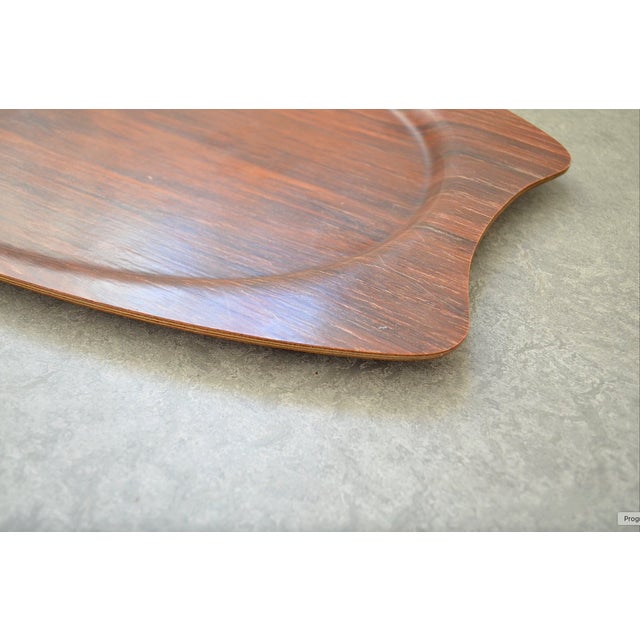 Brown Teak Tray from Langva, 1960s For Sale - Image 8 of 10