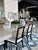 Italian White Lacquer Dining Table With Gold Accents W/ Leaf Extension For Sale - Image 4 of 5