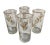 Vintage 1960s Libbey Glass highball glasses in wheat spray pattern with gold gilt trim. All in excellent condition.