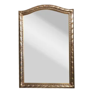 Italian Hand-Engraved Mirror in Gold and Silver Leaf