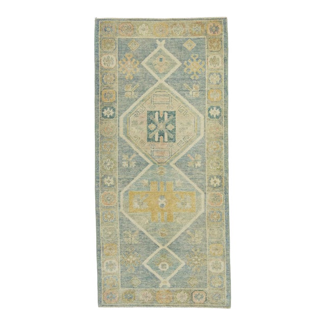 Turkish Oushak Runner Rug 3' x 6'5" For Sale