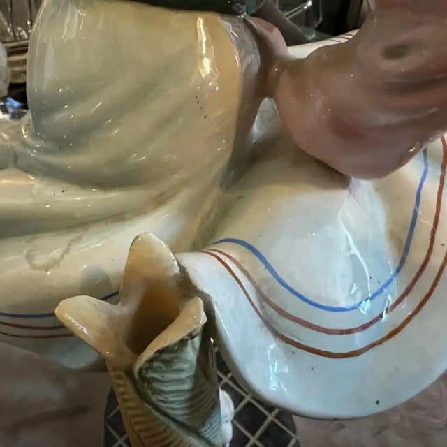 Pink 1950s Hand-Painted Ceramic Figure of a Dancer by Sandro Vacchetti For Sale - Image 8 of 13