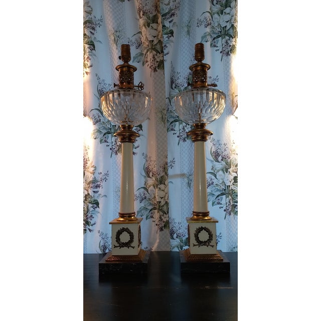 Empire Style Oil Lamps by Baccarat, 1900 For Sale - Image 10 of 11