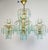 Vintage Turquoise Crystal Chandelier Lighting 1980s For Sale - Image 4 of 13