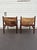Michel Arnoult 1960s Michel Arnoult Roxinho Leather Safari Chairs - Set of 2 For Sale - Image 4 of 6