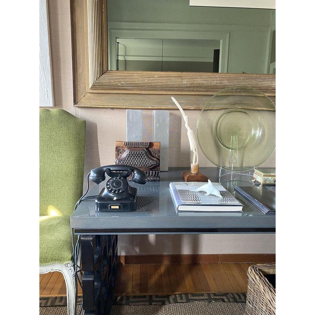 Mid-Century Italian Black Bakelite Table Phone with Handset, 1950 For Sale - Image 16 of 17