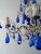 Italian Mouth Blown Cobalt Blue Murano Drops Crystal Swags Chandelier, C 1920 For Sale - Image 10 of 11