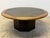 Refinished hardwood coffee or cocktail table with inlayed edges inspired by the Afra and Tobia Scarpa Africa Dining Table....
