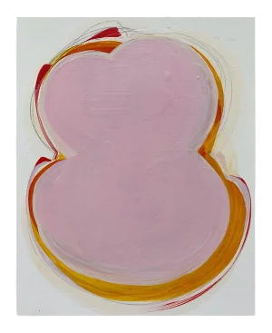 Contemporary Abstract Oil on Paper Paiting "Arc" by Anya Spielman