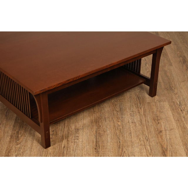 Wood Stickley Mission Collection Oak Cocktail Table For Sale - Image 7 of 18