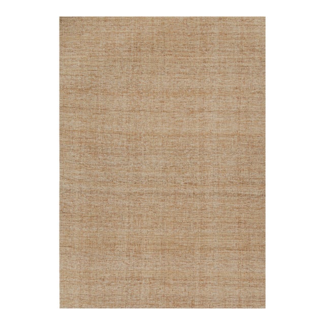 Rug & Kilim’s Contemporary Jute Kilim in Beige-Brown -12'x17' For Sale