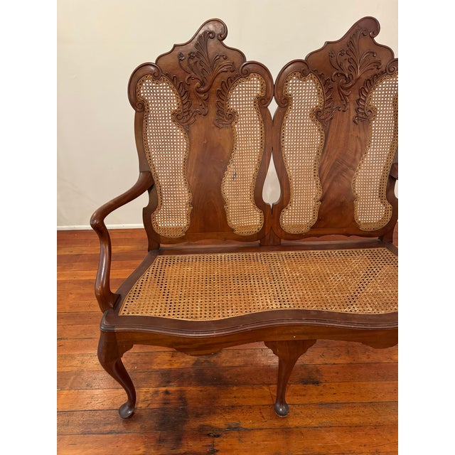 Early 20th Century Early 20th Century French Provincial Style Double Caned Deter For Sale - Image 5 of 12